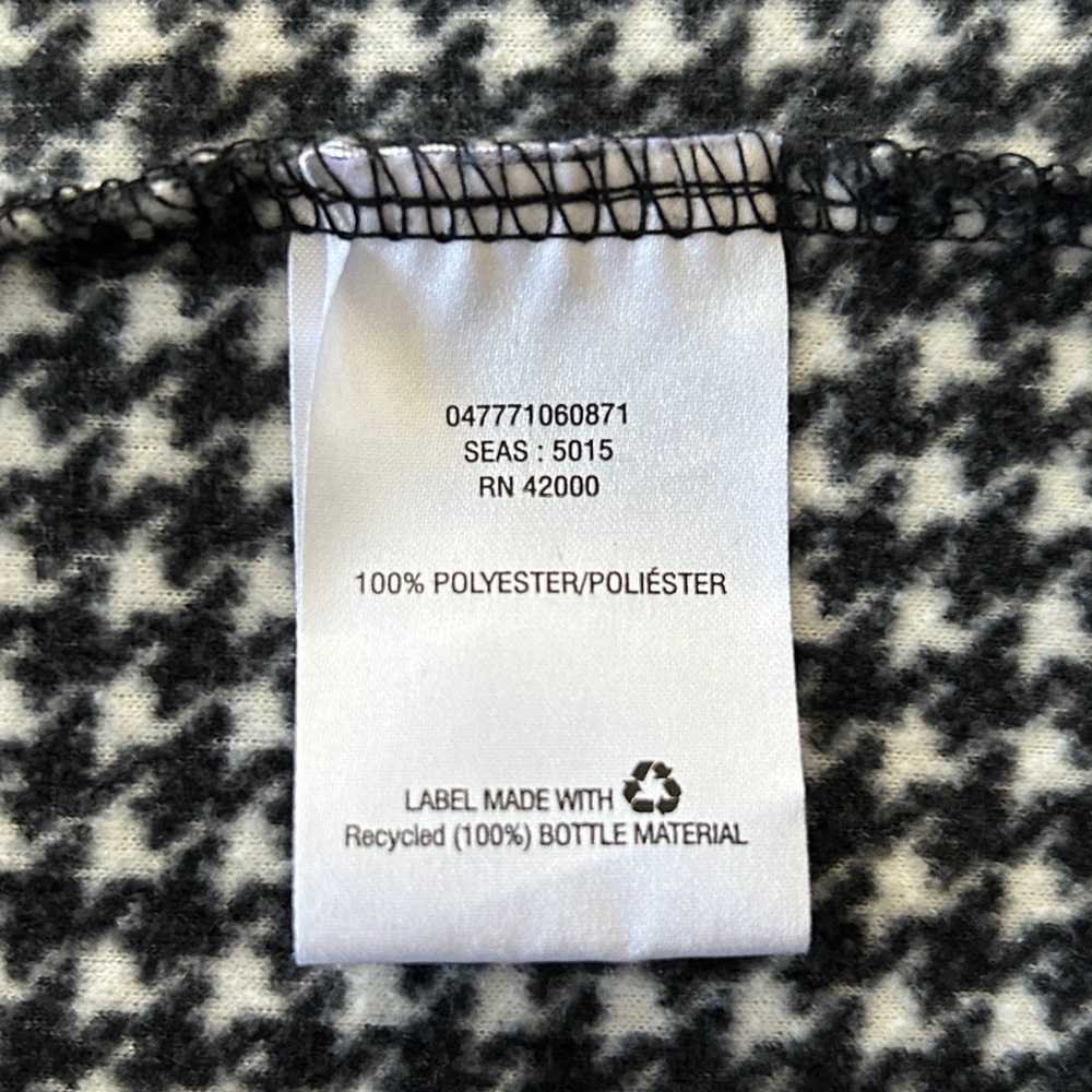 Basic Editions Monochrome Houndstooth Long Sleeve… - image 10